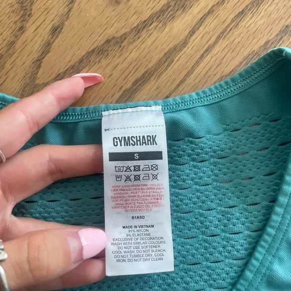 Gymshark ENERGY SEAMLESS CROP TOP | color Fauna Teal | Size Small - Picture 5 of 6